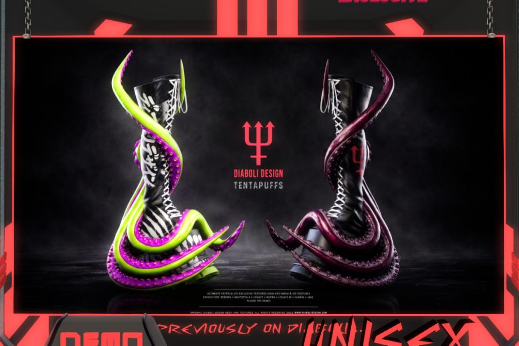 Tentapuffs Boots - Gianni/Inithium/Jake/Legacy F+M/MaitreyaX/Reborn/Unrigged/+mods, L$1299
