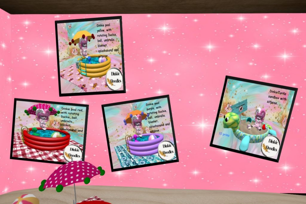 Dinkie Pools, L$100 each | Dinkie Turtle Sandbox, L$100