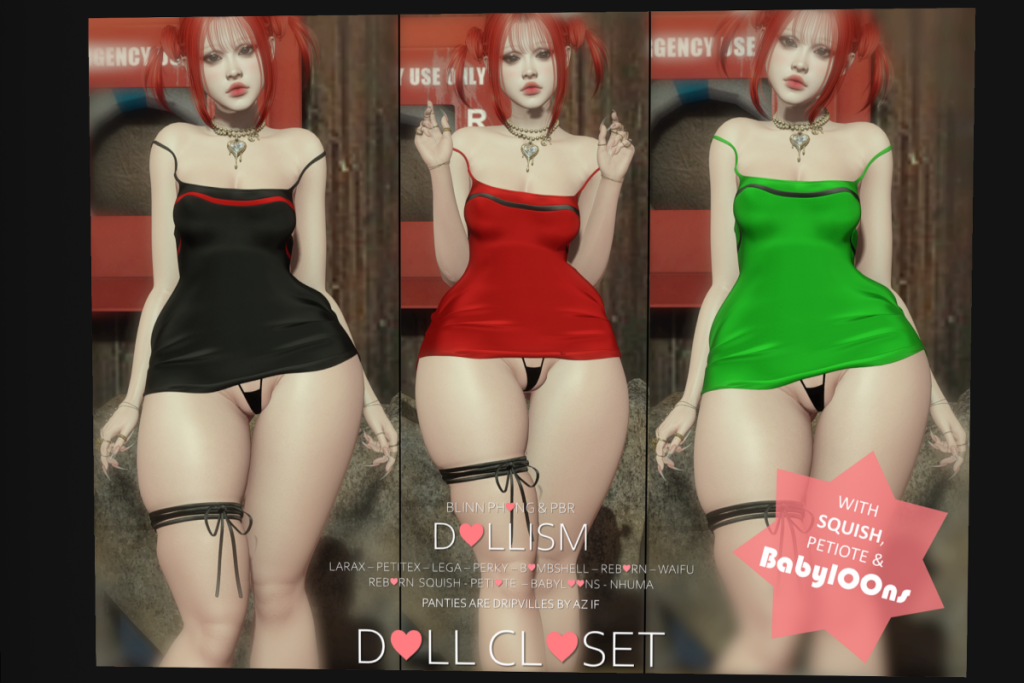 Dollism Dress - Legacy/MaitreyaX/Nhumana/Reborn/+mods, L$699 each/L$1999 FP