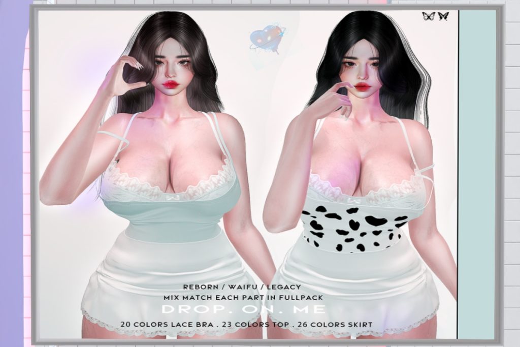 Hee Top and Skirt - Legacy/Reborn/+mods, L$220-L$299 each/L$1300-L$1700 each FP/L$2200 MP