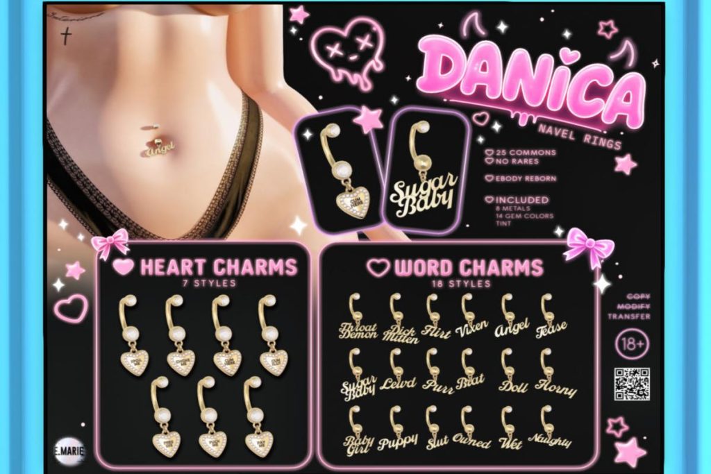 Danica Navel Rings - Reborn, L$69 per play