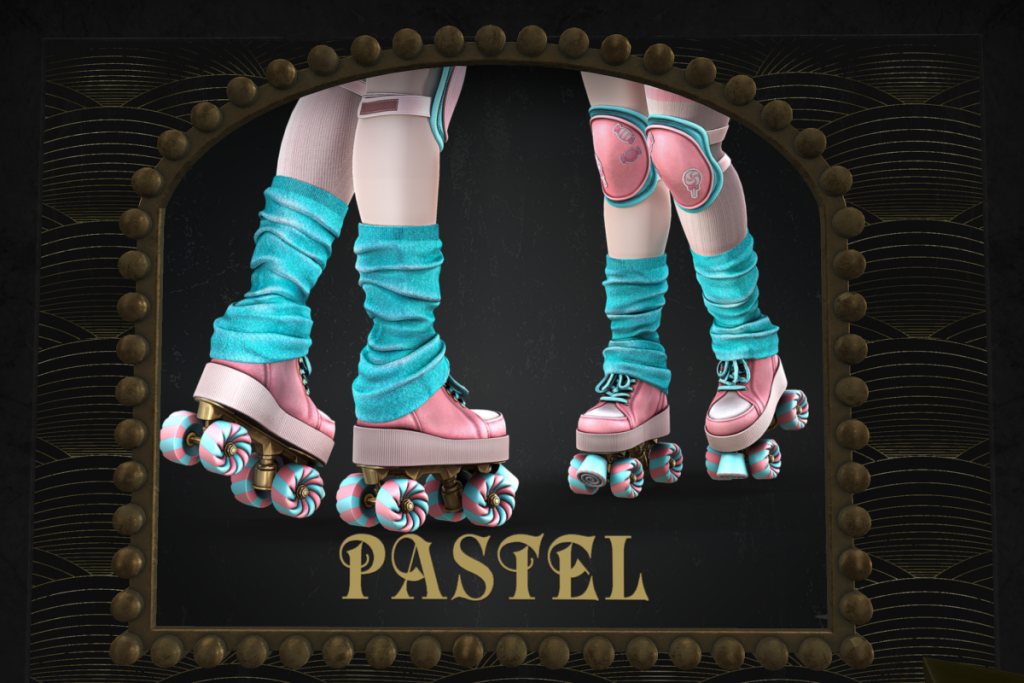 Pastel Roller Skates &amp; Stockings - Reborn, L$350 Each/L$1250 FP