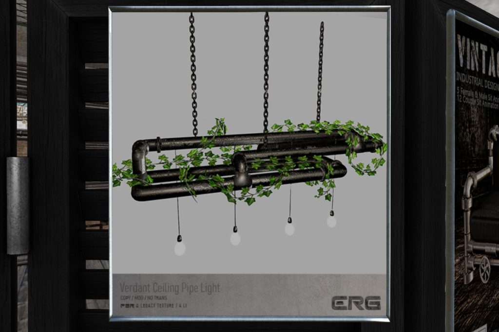 Verdant Ceiling Pipe Light, L$350