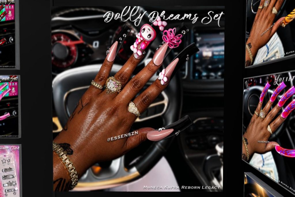 Dolly Dreams Nail Set - Inithium/Legacy/Reborn/Yentements, L$200