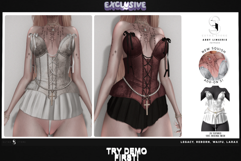 Abby Lingerie - Legacy/MaitreyaX/Reborn/+mods, L$299/L$899 FP
