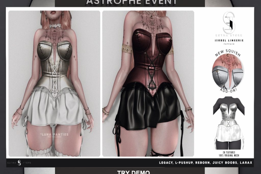 Isobel Lingerie - Legacy/MaitreyaX/Reborn/+mods, L$399 each/L$799 FP