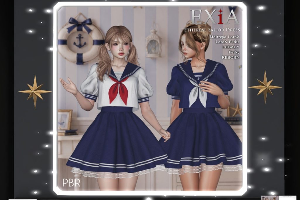 Ethereal Sailor Dress - Legacy/MaitreyaX/Reborn/+mods, L$380 each/L$1500 FP