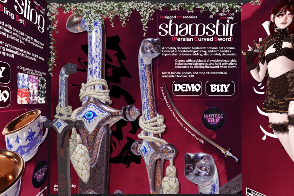 Shamshir Persian Curved Sword, L$995