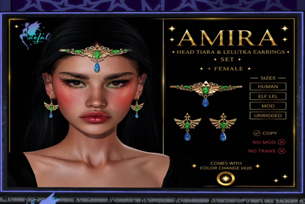 Amira Head Tiara+Earrings - EvoX, L$229