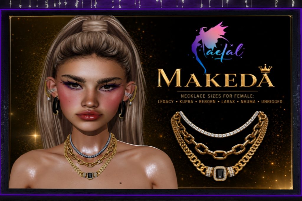 Makeda Necklace - Inithium/Legacy/MaitreyaX/Nhumana/Reborn/Unrigged, L$249