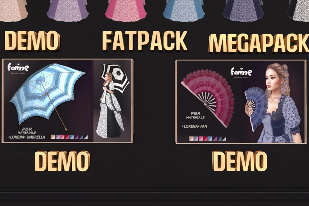 Lorena Umbrella, L$250 | Lorena Fan, L$250