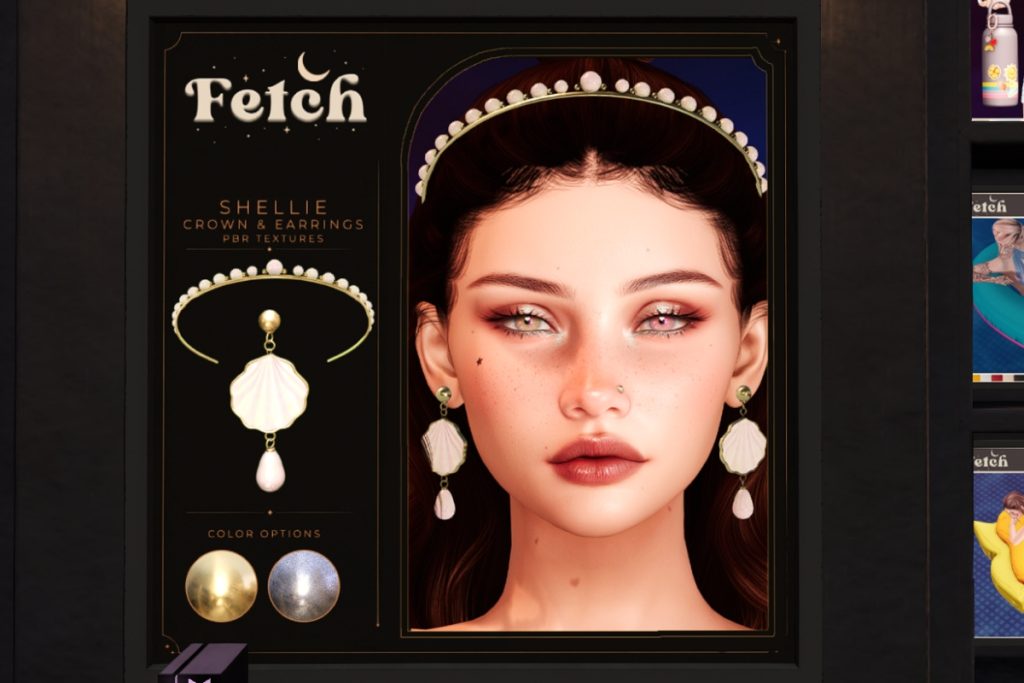 Shellie Crown &amp; Earrings, L$199 each/L$695 FP