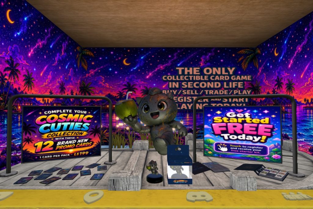 Cosmic Cuties Collection Card Pack, L$199 | Beltano Figurine, L$199