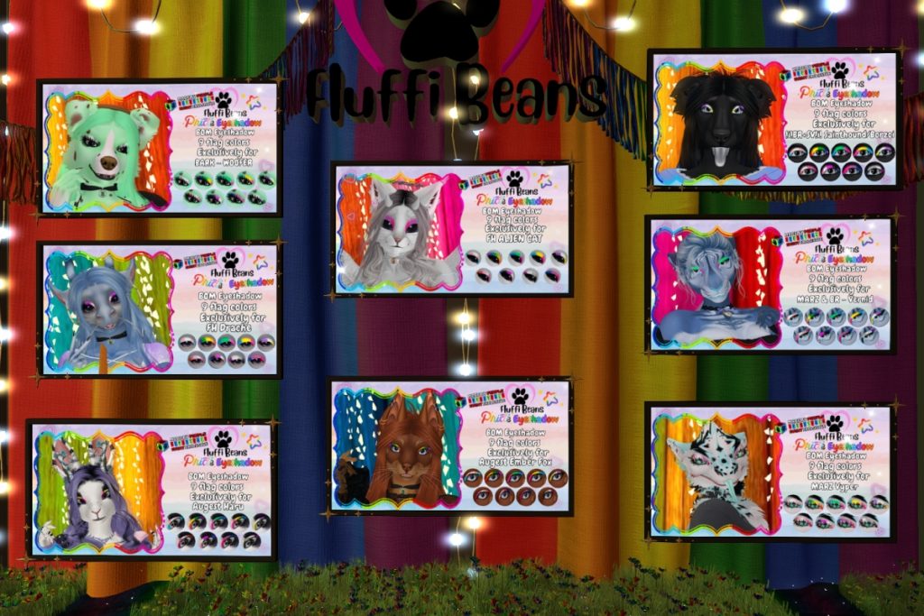 Pride Eyeshadows - See Ad For Fits, L$150 each