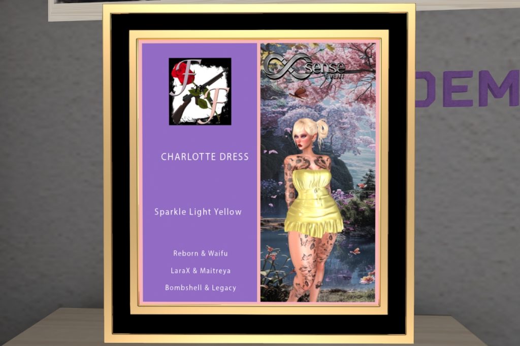 Charlotte Dress - Legacy/Maitreya/Reborn/+mods, L$275 each