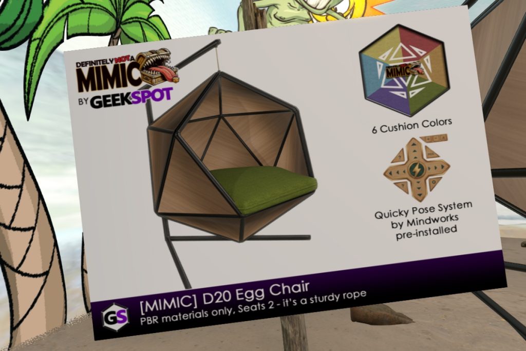 D20 Egg Chair, L$599