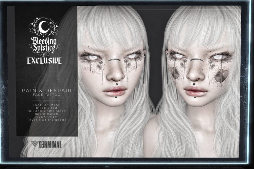 Pain &amp; Despair Face Tattoo - EvoX, L$249