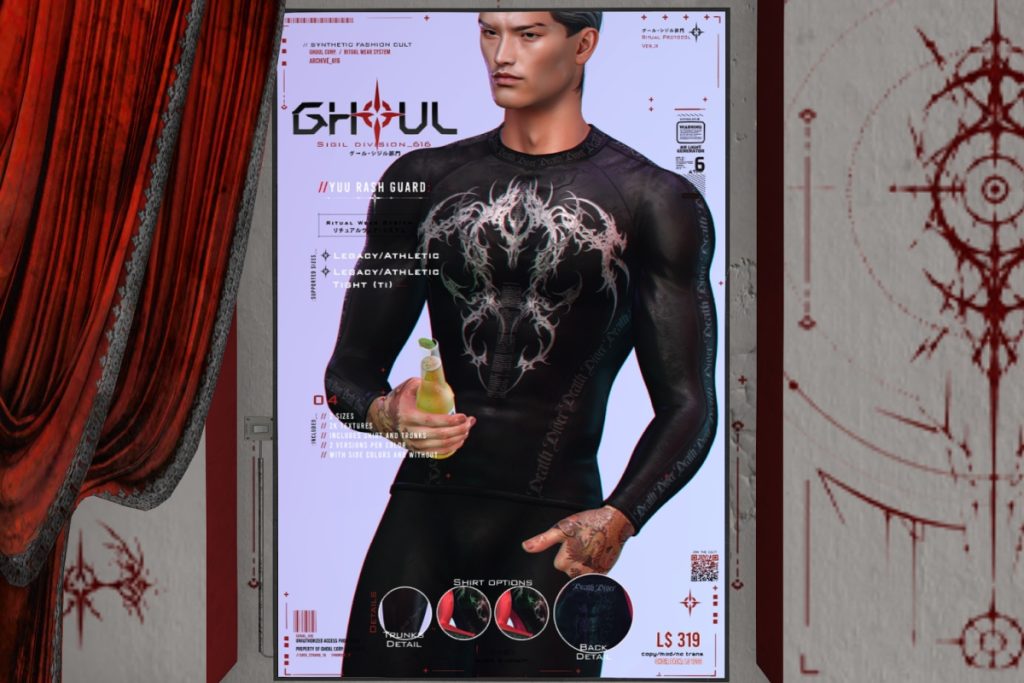 Yuu Rash Guard - Legacy/+mods, L$319 each/L$1690 FP