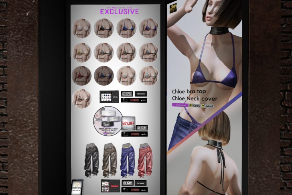 Chloe Bra Top &amp; Neck Cover and Doubt Pants - Legacy/MaitreyaX/Reborn/+mods, L$100-L$230 each/L$1200-L$1350 each FP