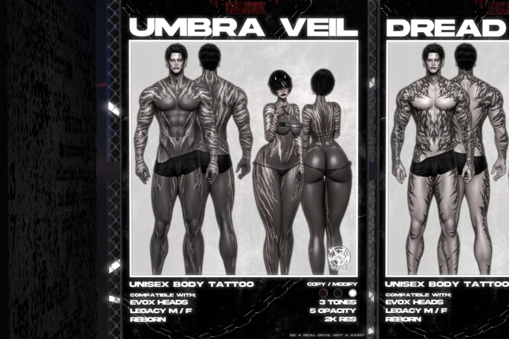Umbra Veil Tattoo - BOM/EvoX, L$299
