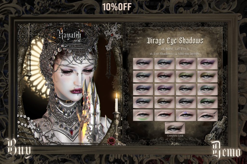 Virago Eye Shadows - EvoX, L$248