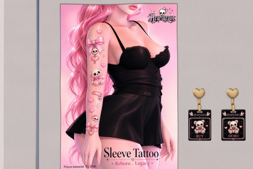 Bow Sleeve Tattoo - BOM, L$150