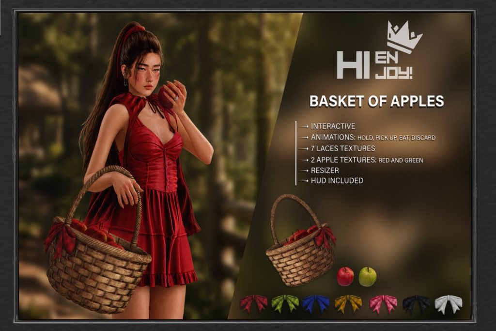 Basket of Apples, L$299 each/L$599 FP