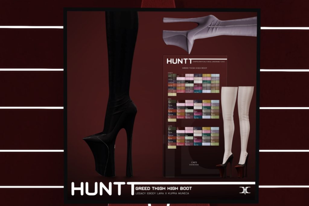 Greed Thigh High Boot - Legacy/MaitreyaX/Reborn/+mods, L$310 each/L$1399 FP