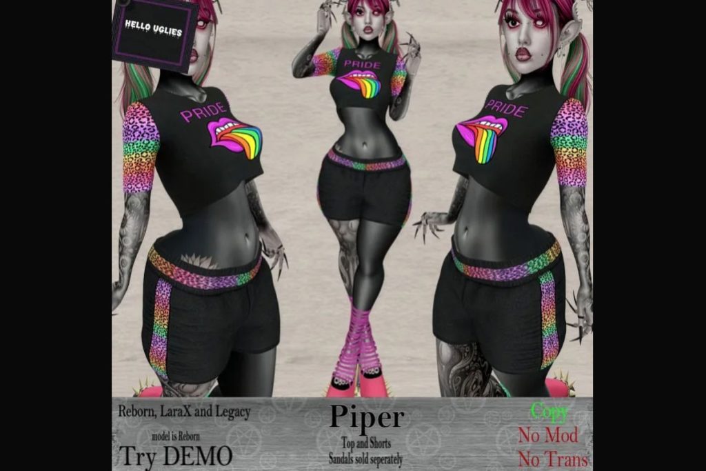 Piper Tops &amp; Shorts - Legacy/MaitreyaX/Reborn, $L133 each