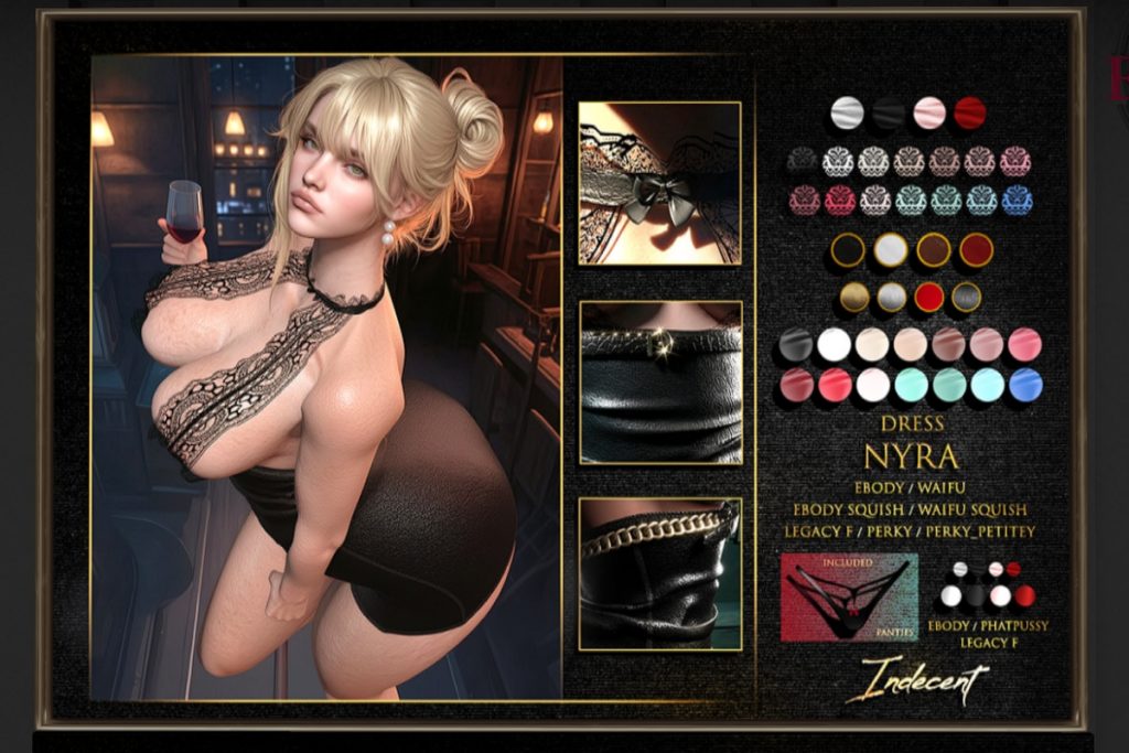 Nyra Dress - Legacy/MaitreyaX/Reborn/+mods, L$599 each/L$2500 FP