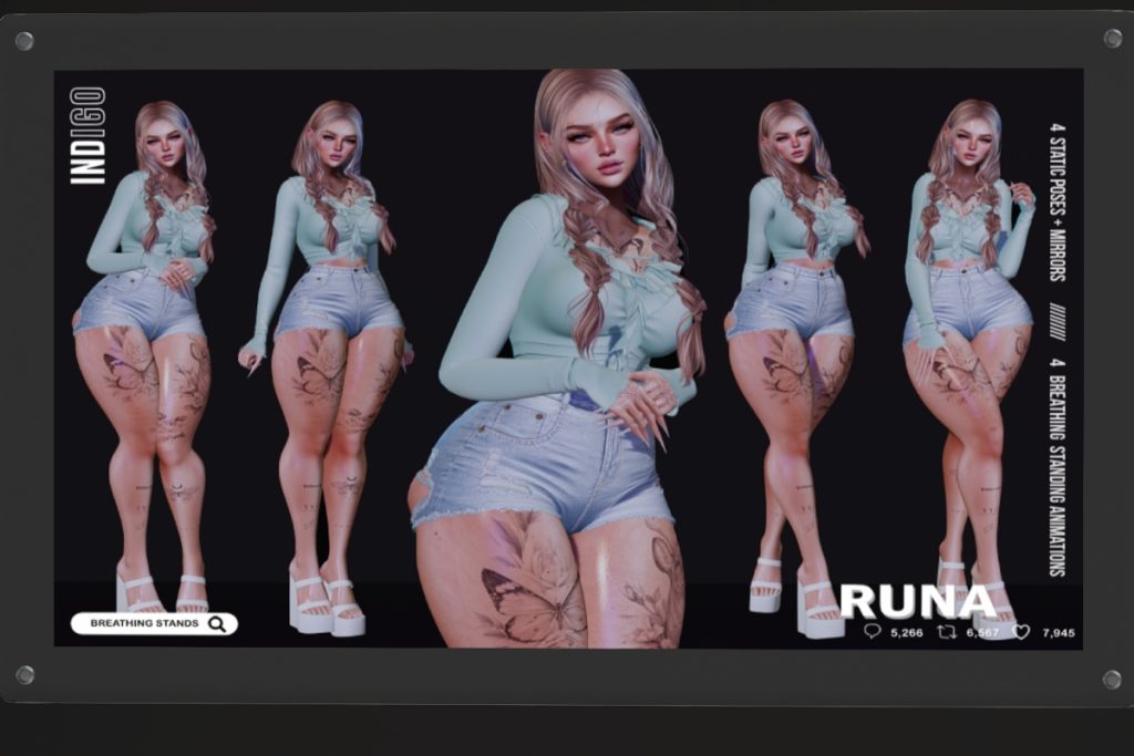 Runa Breathing Stands and Static Poses, L$299