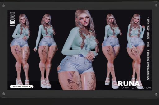 Runa Breathing Stands and Static Poses, L$299