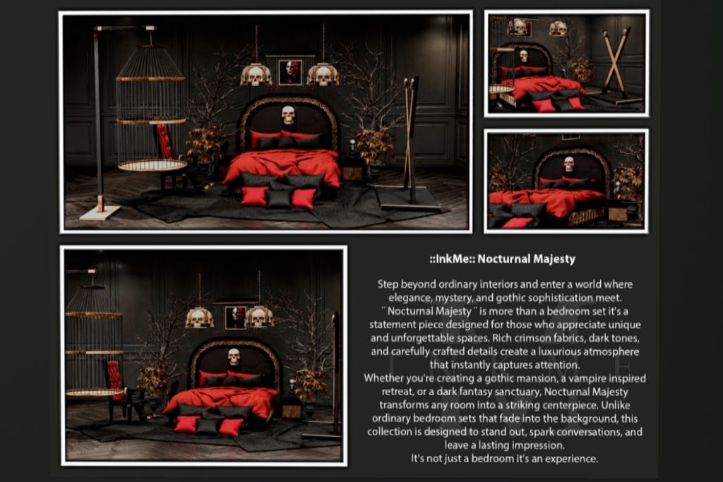 Nocturnal Majesty Collection, L$59 per play/L$2200 FP