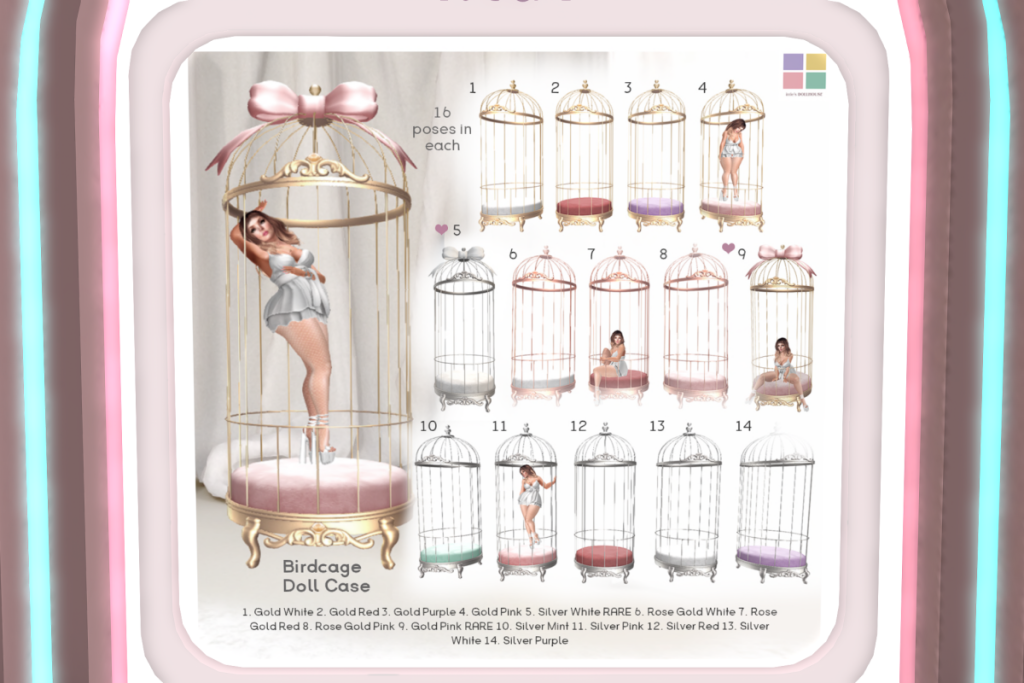 Birdcage Doll Case, L$50 per play