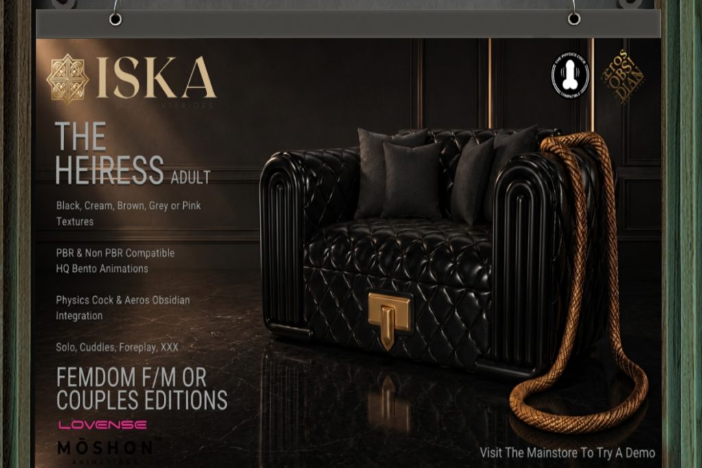 The Heiress Armchair, L$1799 each/L$2499 FP