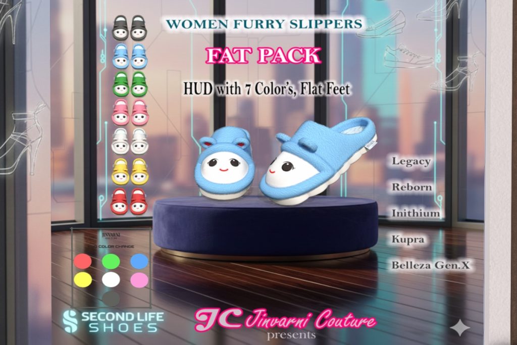 Furry Slippers - See Ad for Fits, L$250 each/L$799 FP
