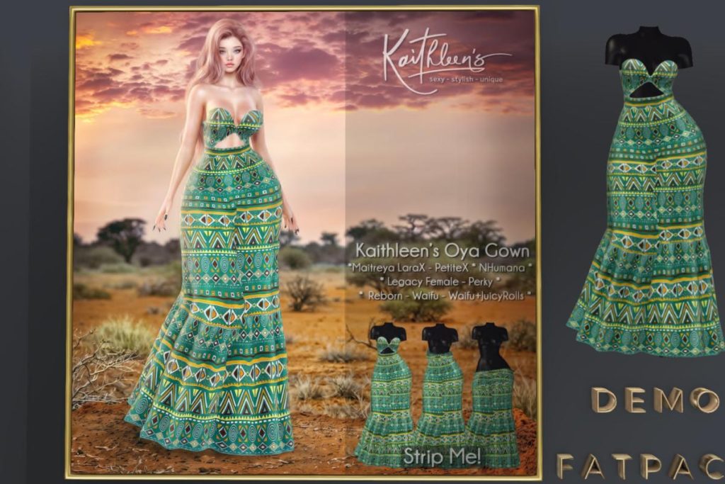 Oya Gown - Legacy/MaitreyaX/Nhumana/Reborn/+mods, L$299 each/L$1499 FP