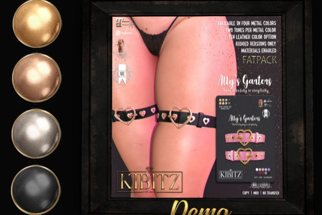 Ally's Garter - Legacy/Maitreya/Reborn/+mods, L$279 each/L$837 FP
