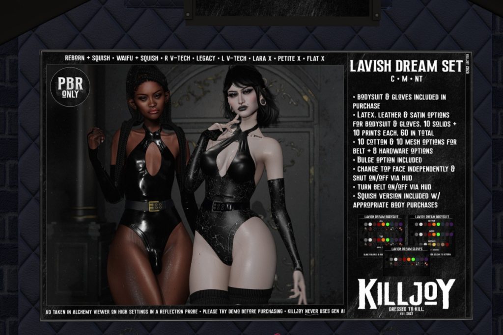 Lavish Dream Set - Legacy/MaitreyaX/Reborn/+mods, L$450 each/L$600-L$700 each FP/L$1800 MP