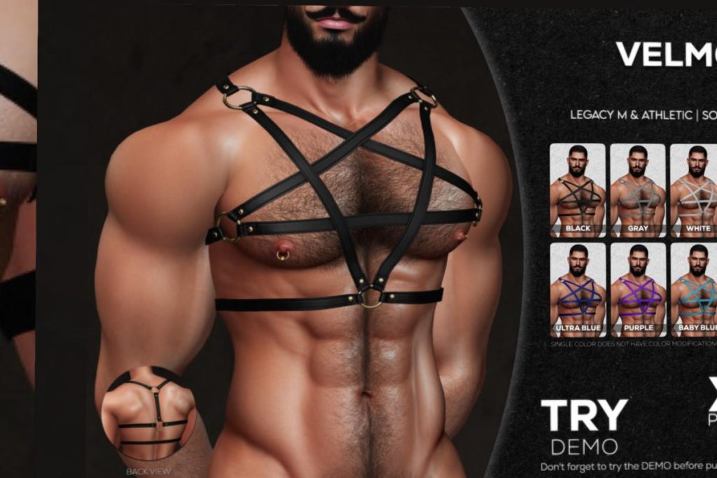 Velmont Harness - GianniX/Kario/Legacy/+mods, L$269 each/L$1936 FP