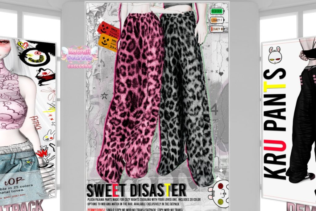 Sweet Disaster Pants - Legacy F+M/Reborn, L$300 each/L$1000 FP
