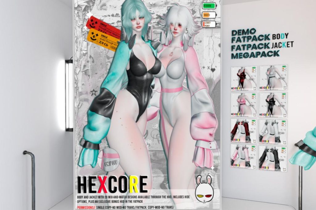 Hexcore Outfit - Legacy/Reborn/+mods, L$300 each/L$1000 each FP/L$1700 MP