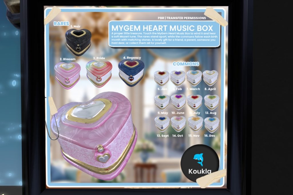 My Gem Heart Music Box, L$65 per play