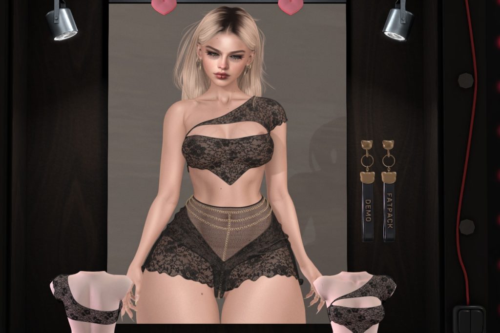 Sol Top, Panties, &amp; Skirt - demo for fits, L$180 each/L$1600 FP