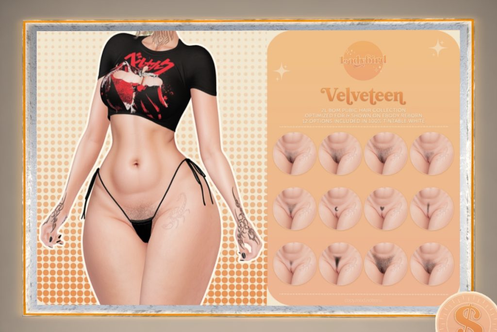 Velveteen Pubic Hair - BOM, L$275