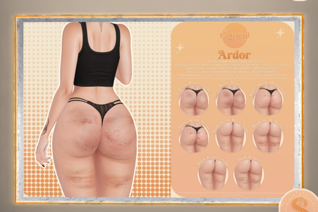 Ardor Spank Marks - BOM for Legacy/Reborn, L$275