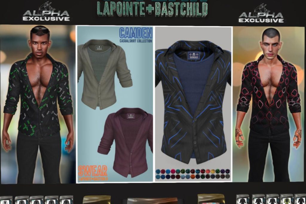 Camden Shirt - See Demo for Fits, L$349 each/L$999 FP