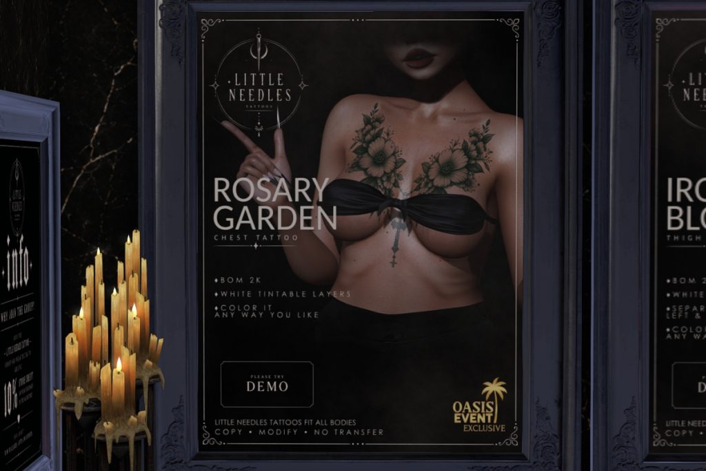 Rosary Garden Tattoo - BOM, L$199
