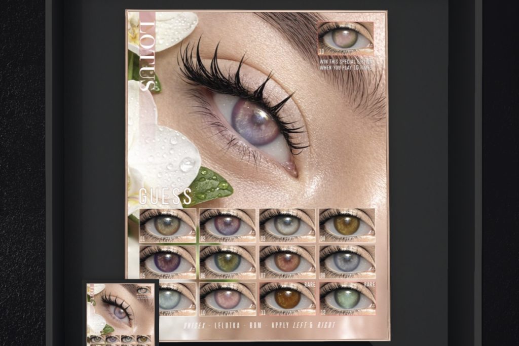 Guess Eyes Gacha - BOM/EvoX, L$50 per play, L$2000 FP