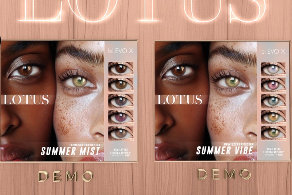 Summer Mist and Summer Vibe Eyes - EvoX, L$300 each